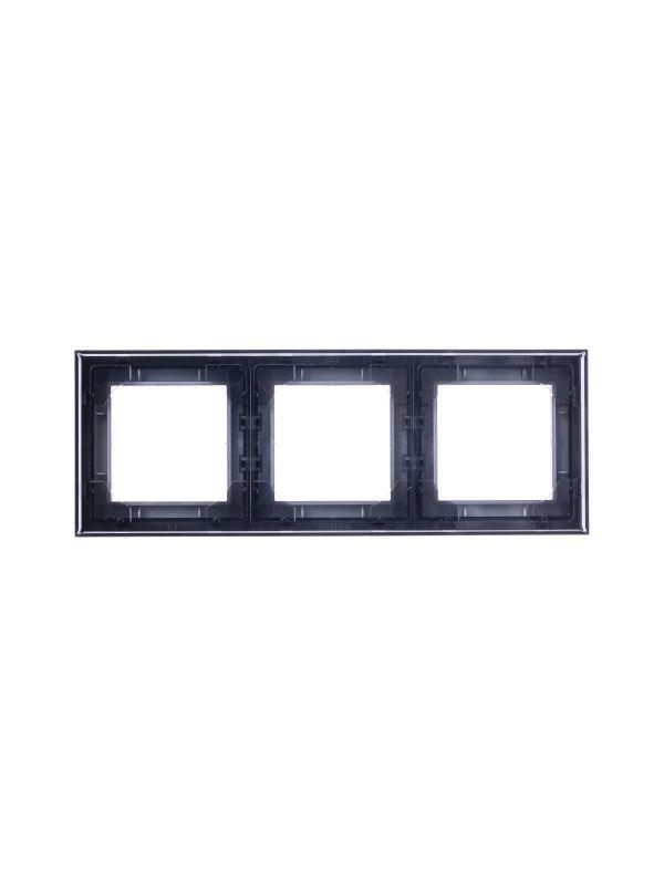  Рамка Levit 3п сталь/дым. черн. ABB 2CHH015030A6069 фото в каталоге от BTSprom.by