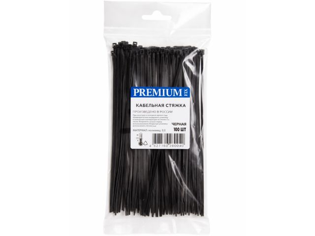 хомут-стяжка 2.5х80 мм черный (100 шт в уп.) рф smp-94331-100 от BTSprom.by