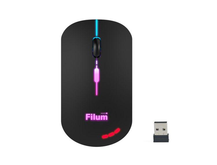 мышь беспроводная оптическая 4-кл. usb/bt dpi: 800/1200/1600 windows xp/vista/7/8/10 macos питание aa 1шт черн. filum fl-mbt25-bk от BTSprom.by