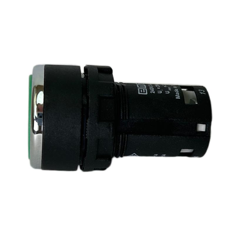 кнопка нажимная моноблочная 22мм ip 40 1но+1но зел. emas mb101dy от BTSprom.by