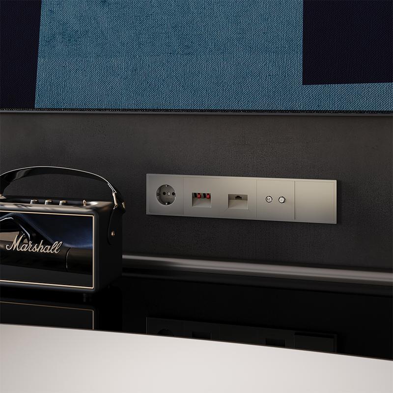  Розетка акустическая 4-м СП S70 механизм шелк Voltum VLS060304 фото в каталоге от BTSprom.by