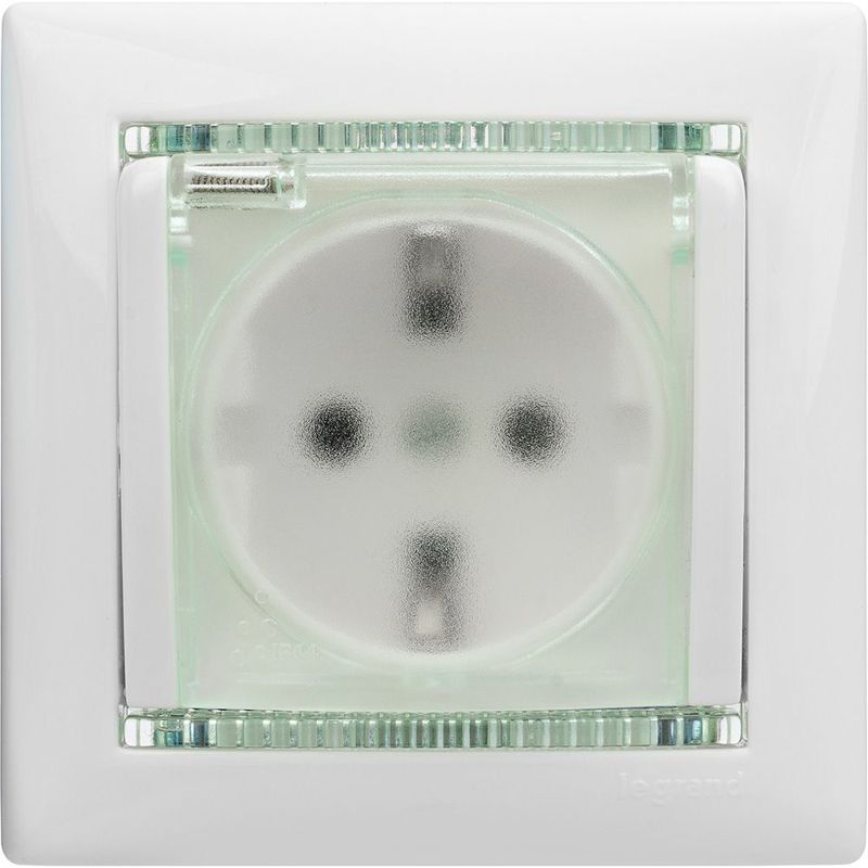  Розетка 1-м СП Valena 16А IP44 2P+E с заземл. защ. шторки с крышкой немецк. стандарт механизм бел. IEK 774220 фото в каталоге от BTSprom.by