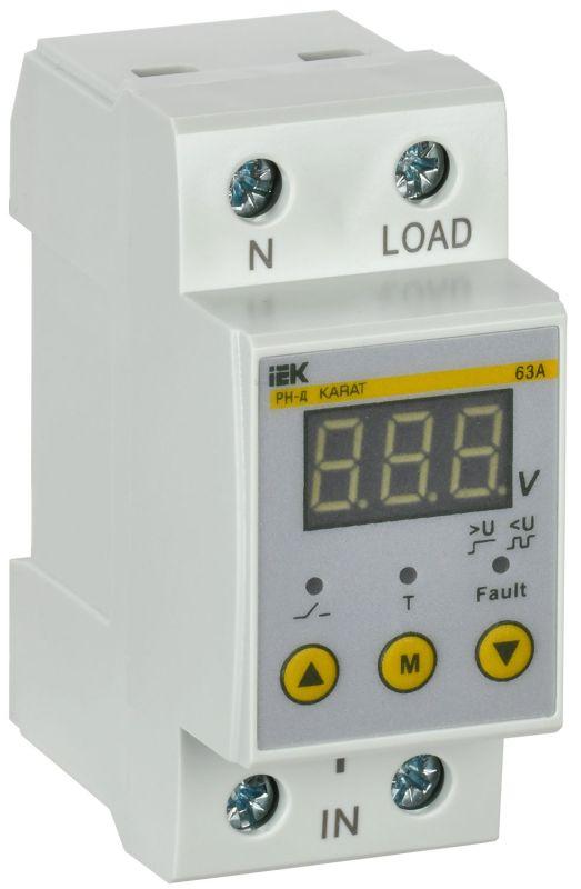 реле напряжения рн-д 1ф 36мм 63а karat iek ivr21-1-63 от BTSprom.by