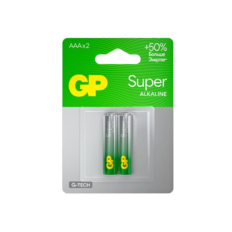 элемент питания алкалиновый aaa/lr03 1.5в super alkaline g-tech (блист.2шт) gp 1221 от BTSprom.by