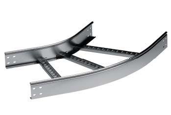 угол горизонтальный 45град. 50х400 r900 в компл. с крепежн. элемент. и соед. пластинами цинк-ламель dkc lic0594kzl от BTSprom.by