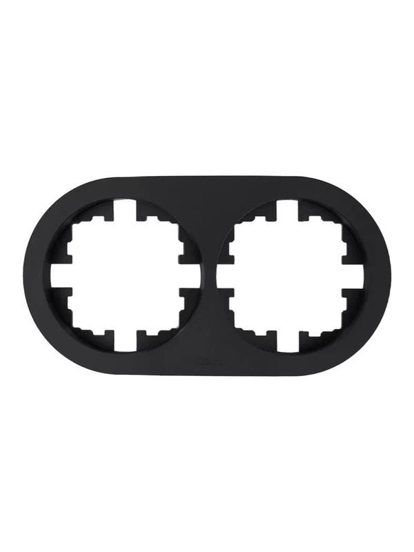 рамка 2-м osen горизонт. круглая черн. бархат lezard 744-4200-147 от BTSprom.by