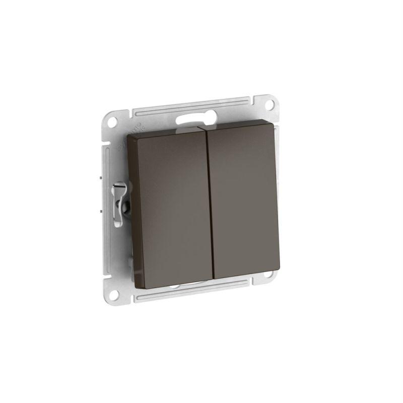 выключатель 2-кл. atlasdesign (сх. 5) 10ax быстрозажим. клем. механизм мокко se atn000651s от BTSprom.by