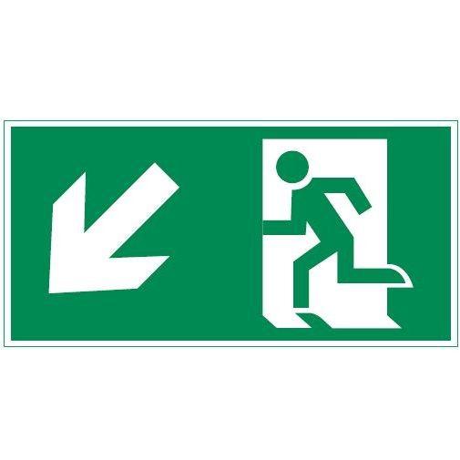 знак "выход влево вниз" для flip varton v4-em-00.0035.adv-0008 от BTSprom.by