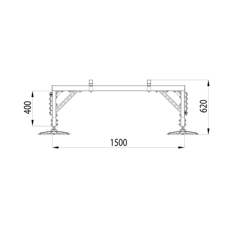  Конструкция опорная для установки оборудования TECHNORAPTOR FOOT 1500х3000 тип 3 HD КМ TR0239 фото в каталоге от BTSprom.by