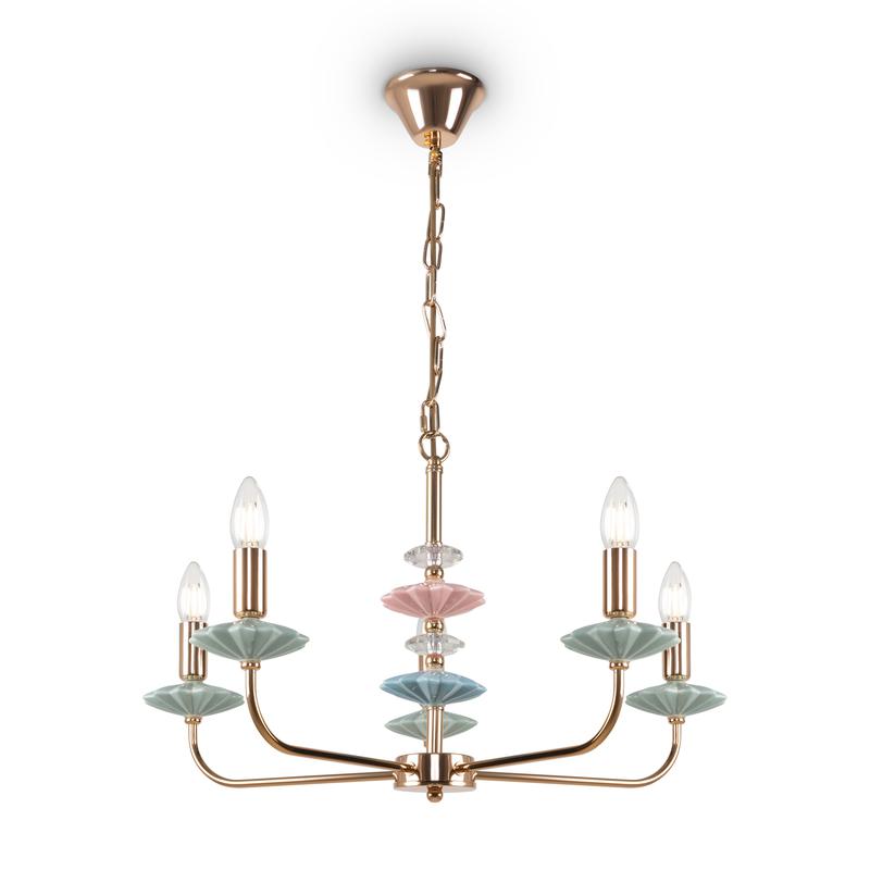  Светильник Castle 40Вт E14х5 IP20 подвесной Freya FR5336PL-05G фото в каталоге от BTSprom.by