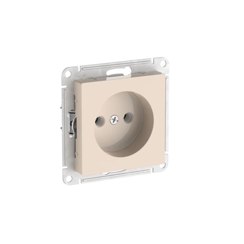 розетка atlasdesign 16а без заземл. без шторок быстрозажим. клем. механизм беж. se atn000241s от BTSprom.by