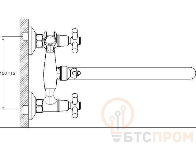  Смеситель для ванны вентильный QFR7-C722 G.lauf фото в каталоге от BTSprom.by