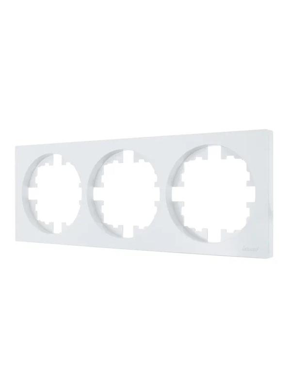  Рамка 3-м OSEN горизонт. квадрат бел. LEZARD 743-0200-148 фото в каталоге от BTSprom.by