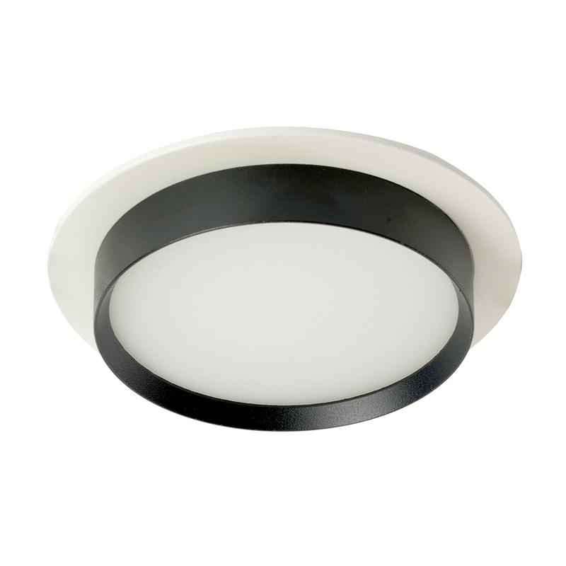 светильник dl507 15вт 230в gx53 потолочн. встраив. круг без лампы бел. + черн. feron 51351 от BTSprom.by