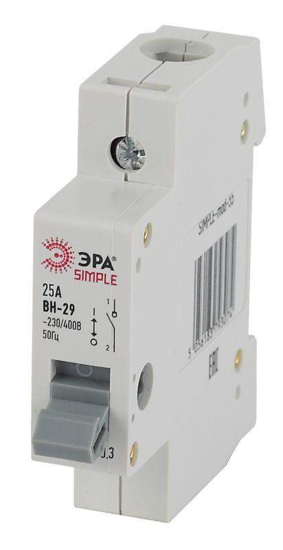 выключатель нагрузки 1п 25а вн-29 simple-mod-56 эра б0039246 от BTSprom.by