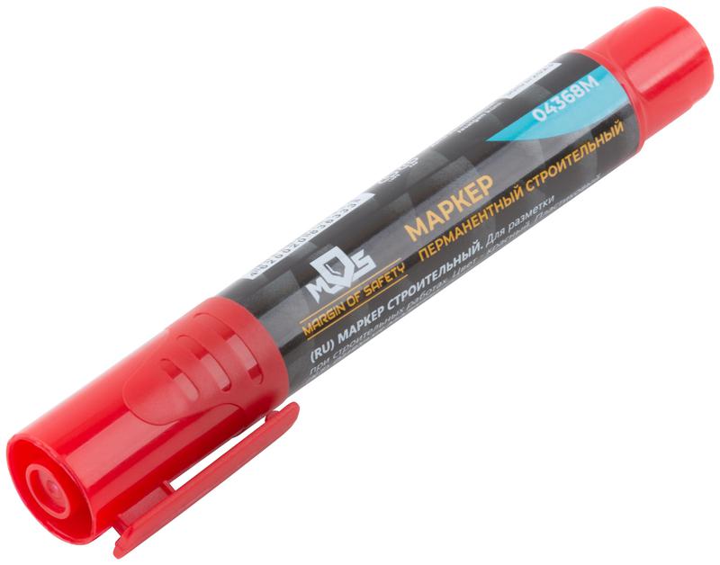  Маркер перманентный строительный красн. MOS 04368М фото в каталоге от BTSprom.by