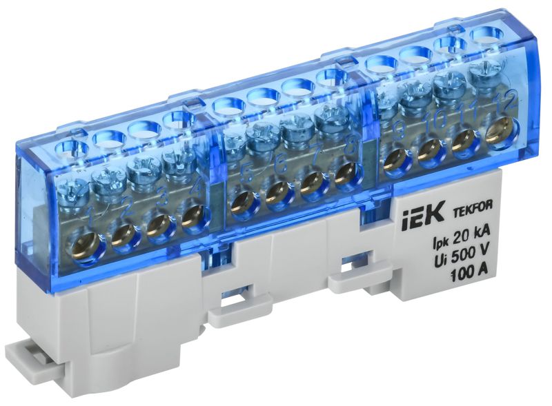 шина нулевая n изол. на универс. держ. 6х9-12-с tekfor iek tf-nn10-12-kl-k07 от BTSprom.by