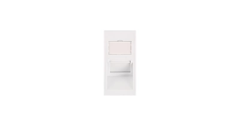 вставка rj45 (8p8c) кат.5e mosaic 22.5х45мм 1 порт 110/krone t568a/b наклон. со шторками бел. nikomax nmc-pm1ud2-ah-ww от BTSprom.by