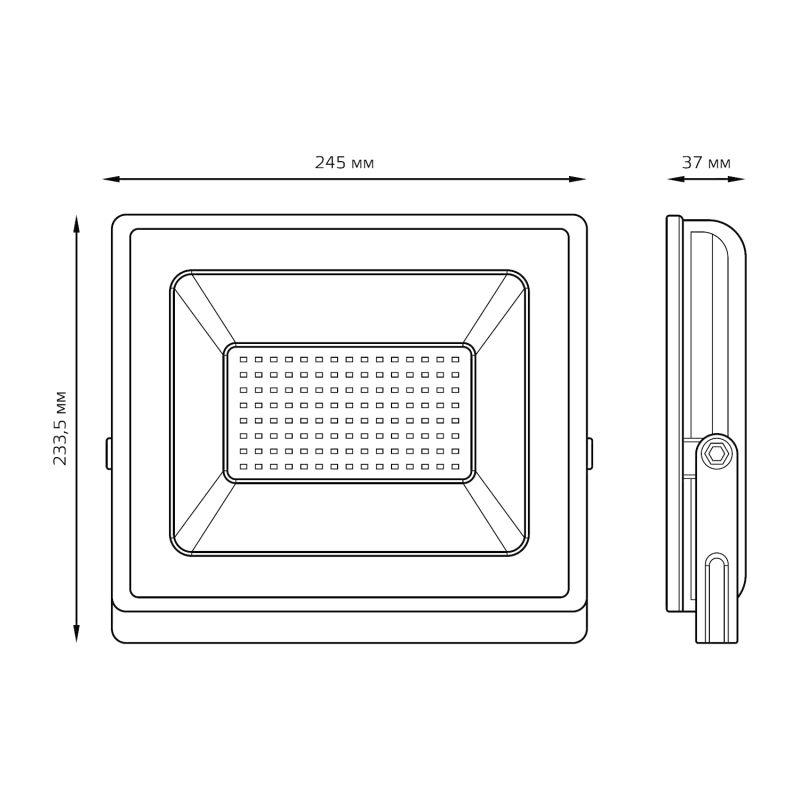  Прожектор светодиодный Elementary 100Вт 6500К IP65 9000лм 175-265В ДО бел. GAUSS 613120300 фото в каталоге от BTSprom.by