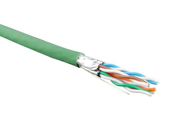 кабель витая пара экранир. u/ftp кат.6 4 пары 23 awg ож solid кажд. пара в фольге lszh нг(а)-hf -20град.c-+60град.c гарантия: 15 лет компонентн./25 лет системн. uftp4-c6-s23-in-lszh-gn-500 зел. (уп.500м) hyperline 445091 от BTSprom.by