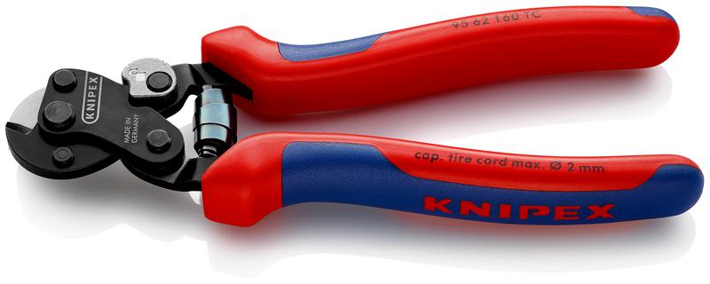 тросорез компактный для реза шинного корда с пружиной l-160мм черн. knipex kn-9562160tc от BTSprom.by