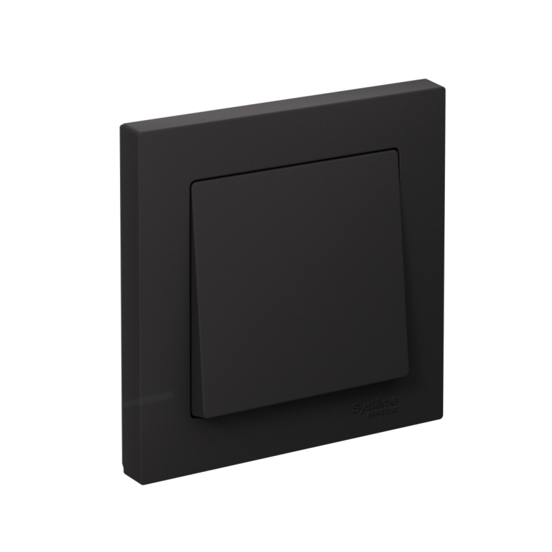 выключатель 1-кл. сп atlasdesign 10а ip20 (сх. 1) 10ax в сборе карбон se atn001012 от BTSprom.by