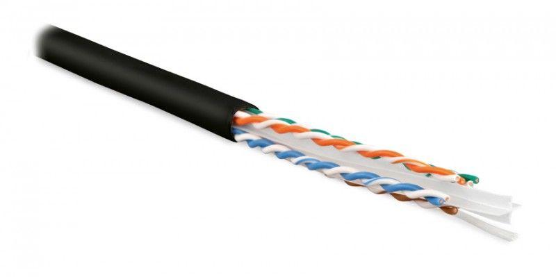 кабель витая пара u/utp кат.6 4 пары 23 awg ож solid с разделит. lszh нг(с)-hf uutp4-c6-s23-in-lszh-bk-100 черн. (уп.100м) hyperline 273519 от BTSprom.by