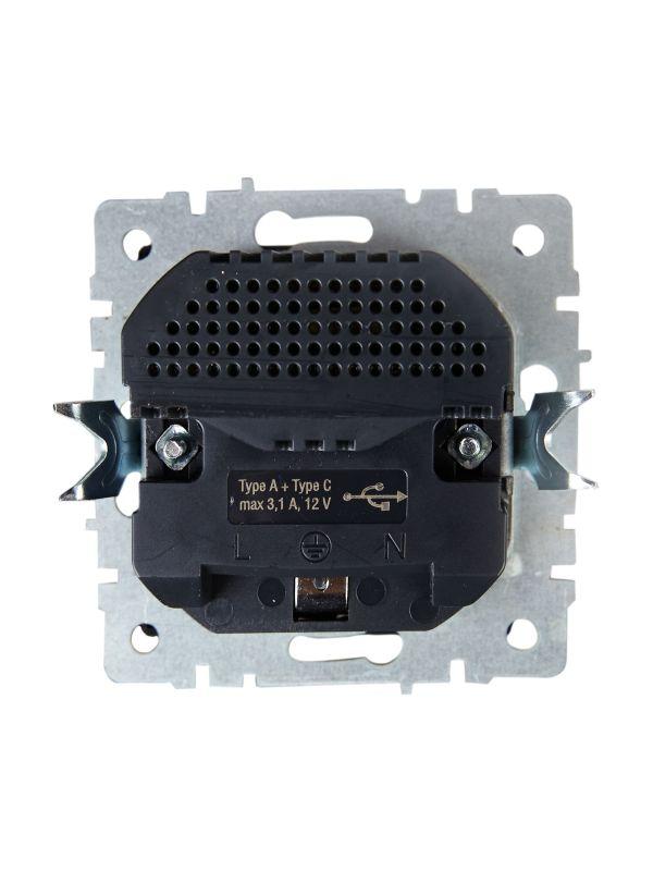  Розетка BRITE РЮш11-1-БрТБ 16А с USB A+C 18Вт с заземл. защ. шторки темн. механизм бронза IEK BR-R14-16-U22-018-K45 фото в каталоге от BTSprom.by