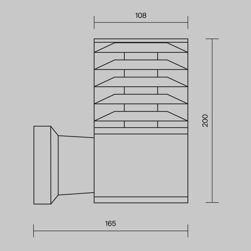  Светильник Bronx 1х60Вт E27 IP54 бра настен. Maytoni O576WL-01B фото в каталоге от BTSprom.by