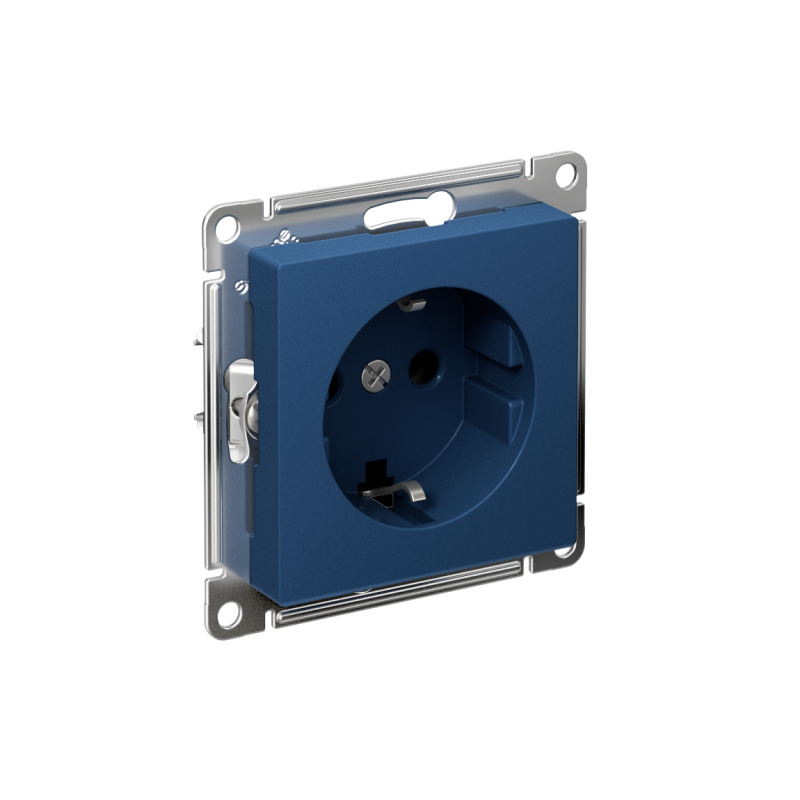 розетка atlasdesign 16а с заземл. быстрозажим. клем. механизм аквамарин se atn001143s от BTSprom.by