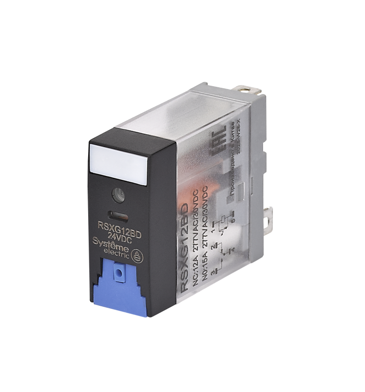 реле 12а 1перекл. 24в dc тест кнопка led se rsxg12bd от BTSprom.by