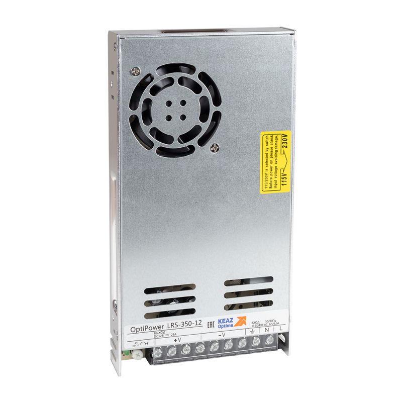  Блок питания панельный OptiPower LRS 350-12 29A КЭАЗ 328888 фото в каталоге от BTSprom.by