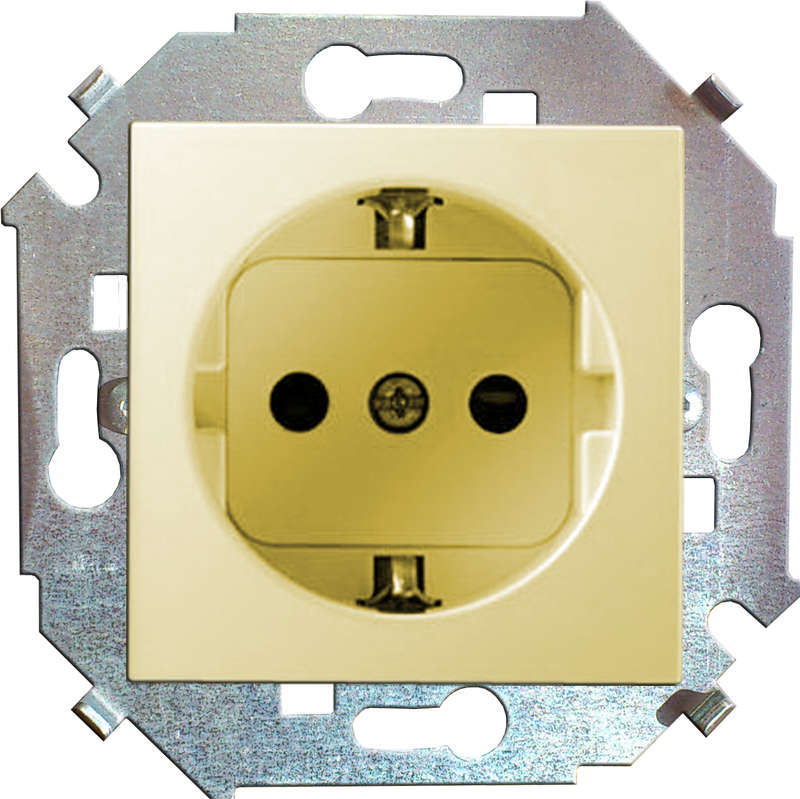 розетка 1-м сп simon 15 16а ip20 250в с заземл. schuko защ. шторки винтов. клеммы механизм сл. кость simon 1591443-031 от BTSprom.by