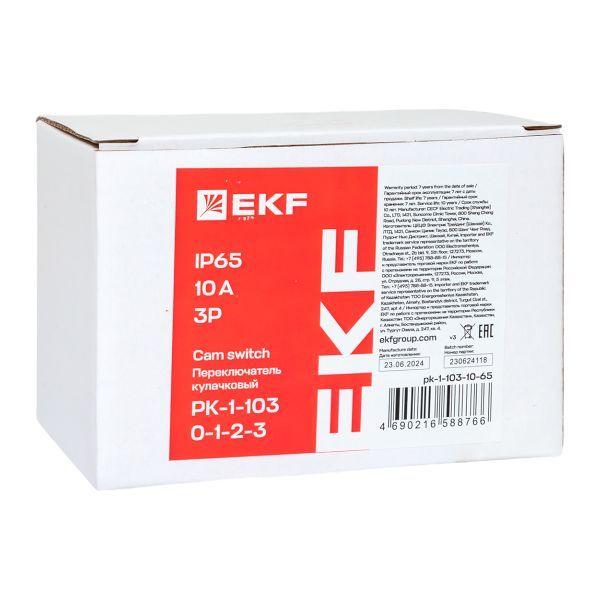  Переключатель кулачковый ПК-1-103 3п 10А "0-1-2-3" IP65 EKF pk-1-103-10-65 фото в каталоге от BTSprom.by