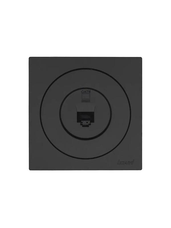  Розетка компьютерная СП OSEN RJ45 кат.6 механизм черн. бархат LEZARD 743-4288-140 фото в каталоге от BTSprom.by