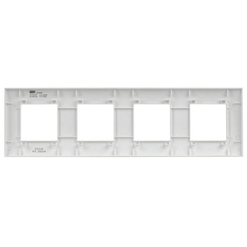  Рамка 4-м SKANDY SK-F04W арктич. бел. IEK SK-M42-K01 фото в каталоге от BTSprom.by