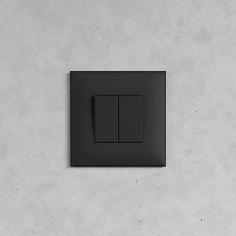  Выключатель 2-кл. СП Avanti "Черный матовый" DKC 4412104 фото в каталоге от BTSprom.by