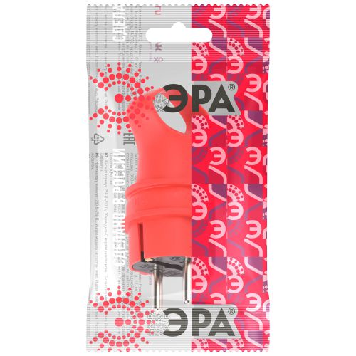  Вилка угловая VX12-R-IP44 16А IP44 с заземл. с кольцом каучук красн. Эра Б0069324 фото в каталоге от BTSprom.by