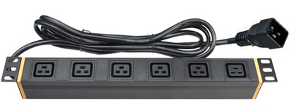 блок распределения питания 6-м 16а c19 вх. разъем c20 для 19дюйм шкафов dkc r519c146 от BTSprom.by