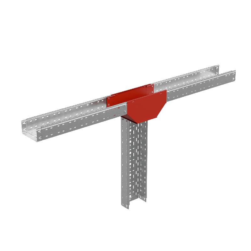 Отвод для лотка Т-образ. вертикал. вниз с разворотом трассы на 90град. 200х80 сталь 1мм "ПЛЮС" TDVplus90-80-200 КМ PL2536 фото в каталоге от BTSprom.by