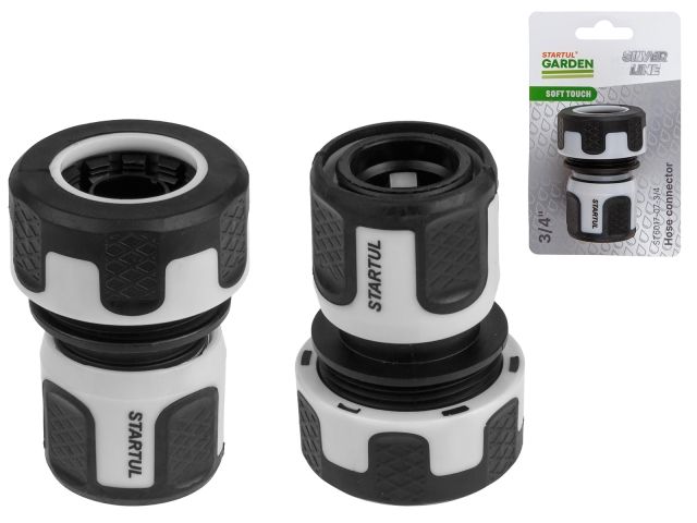 муфта быстросъемная 3/4" startul garden (st6017-07-3/4) (soft touch, двухкомпонентная, silver line) st6017-07-3/4 от BTSprom.by