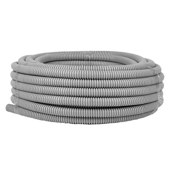 труба гофрированная пвх d20мм с протяжкой сер. (уп.25м) plast proxima ekf tg-z-20-25n от BTSprom.by