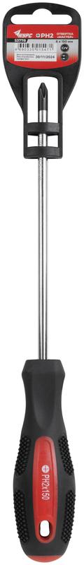  Отвертка "Мастер" 6х150мм РН2 CrV сталь прорезиненная ручка КУРС 53778 фото в каталоге от BTSprom.by