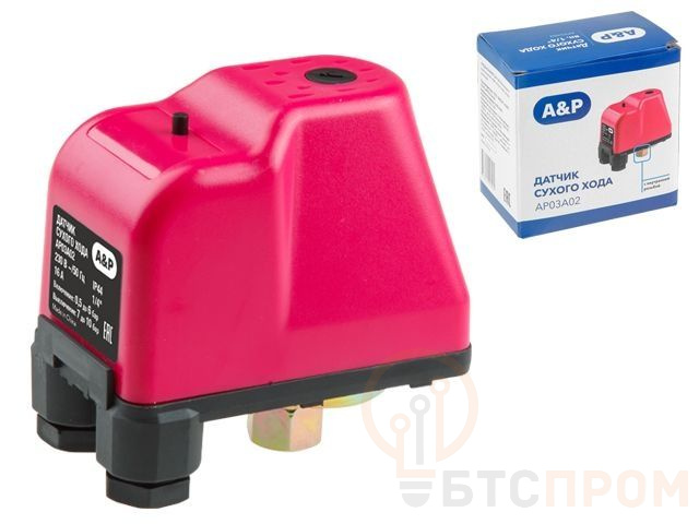 Датчик сухого хода A&P (Реле сухого хода) AP03A02 фото в каталоге от BTSprom.by  Датчик сухого хода A&P (Реле сухого хода) AP03A02 фото в каталоге от BTSprom.by