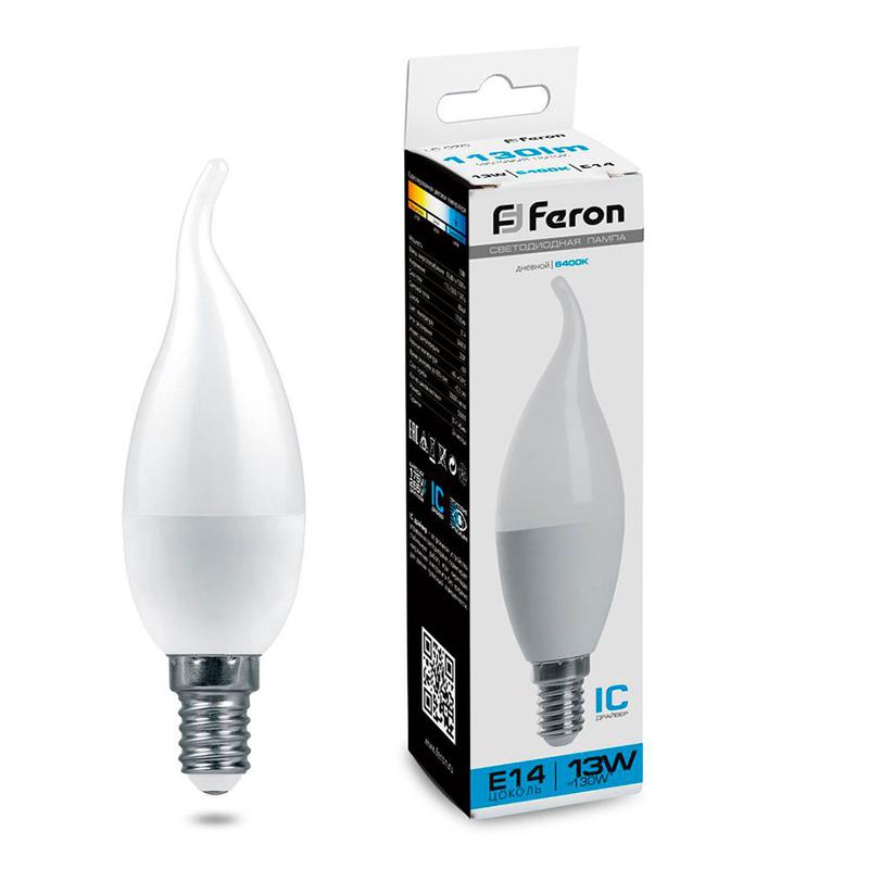 лампа светодиодная 13вт 230в e14 6400к с37t lb-970 feron 38114 от BTSprom.by