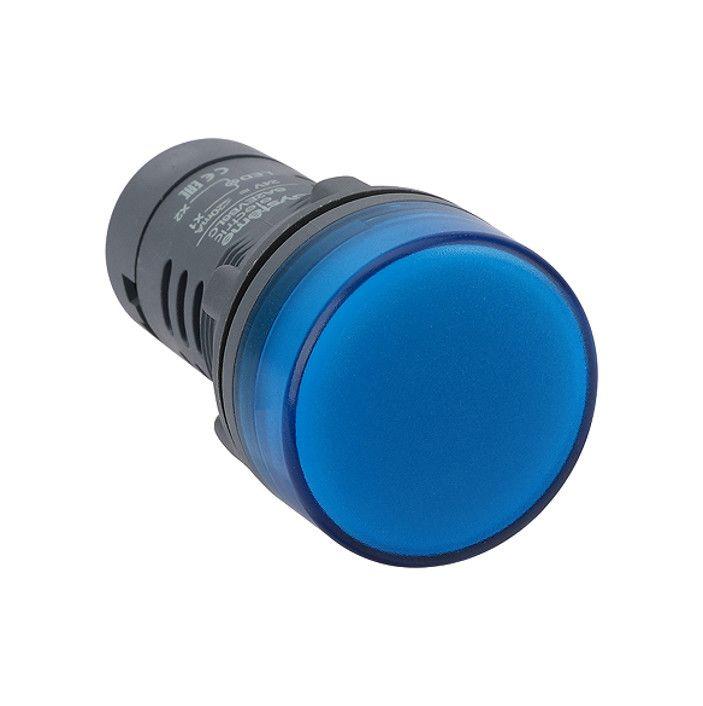 лампа светосигнальная sb7 d22мм 230в ac син. моноблочная se sb7ev06mp от BTSprom.by