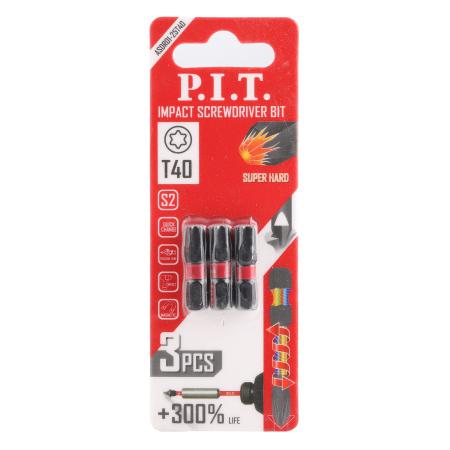 бита ударная магнитная t40х25мм impact торсионная зона (уп.3шт) p.i.t. asdr01-25t40 от BTSprom.by