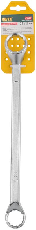  Ключ накидной "Хард" хромированное покрытие 24х27мм FIT 63620 фото в каталоге от BTSprom.by