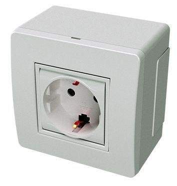коробка 1-м оп pdd-n60 16а ip00 с заземл. с силовой роз. brava 2мод. корич. dkc 10482b от BTSprom.by