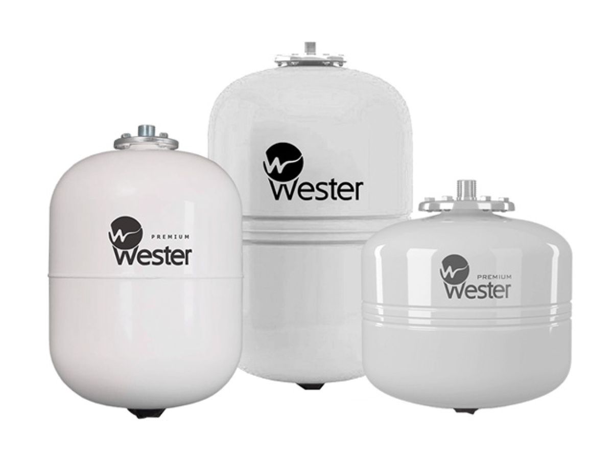бак мембранный для гвс wester premium wdv 18 нерж. контрфланец (контрфланец из нержавеющей стали. пригоден для накопления воды после обратного осмоса.) wdv18p от BTSprom.by